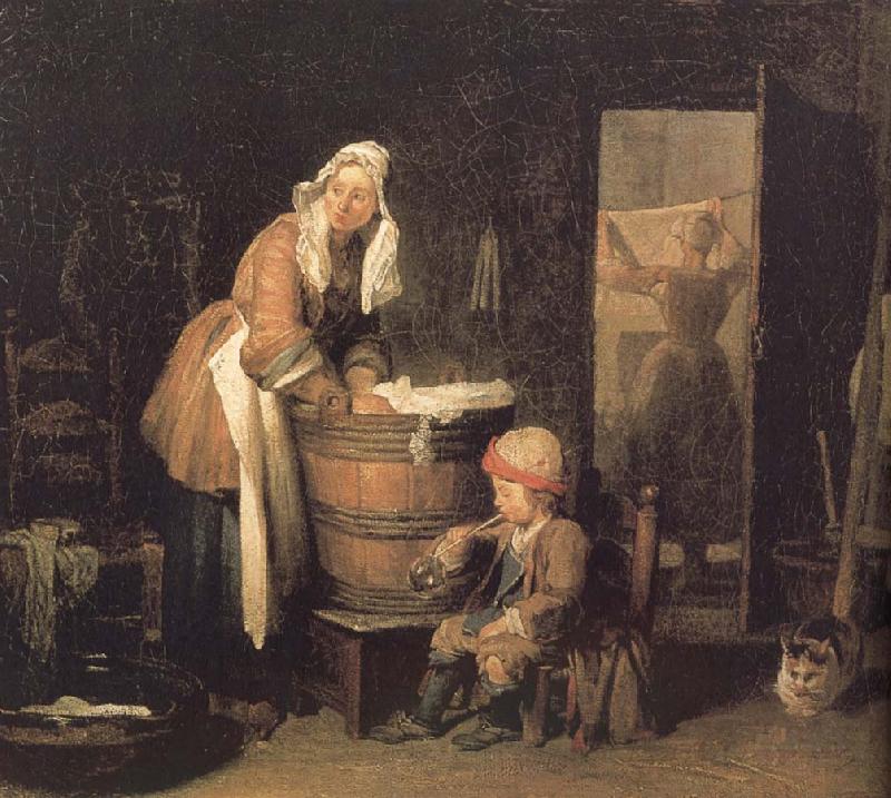 Jean Baptiste Simeon Chardin Women washing clothes Germany oil painting art